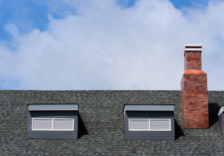 windows attics and a chimney